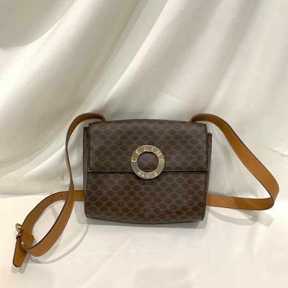 Celien Brown Macadam Crossbody Bag Sku#84021 - Picture 1 of 13